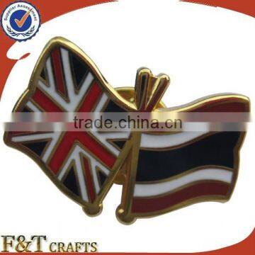 Popular printing epoxy national metal flag badge