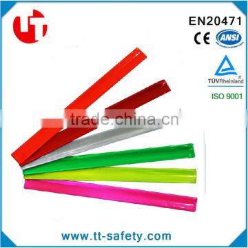 CE EN13356 promotion PVC reflective armband reflective slap wrap