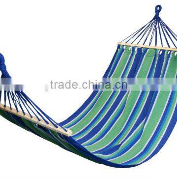 Hammock with Wooden bar 100% Cotton Hammock Canvas Hammock for Outdoor Camping sports