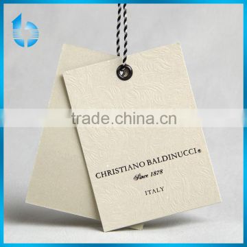 High quanlity garment paper hangtag for trouser jumpsuit