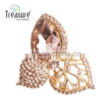 Brand Treasure Clover Shape Brooch Yiwu Hot New Products Fashion Diamond Rhinestone Clover Shape Brooch photo-5
