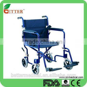 foldable light weight transfer wheelchair with safe belt