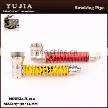 Guangzhou YuJia 2015 newly screw style small colorful smoking pipes JL-014