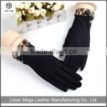 wholesale fashion wool ladies gloves woolen top knitted gloves