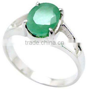 Emerald Ring & .925 Sterling Silver Ring Jewelry Wholesale Silver Jewelry