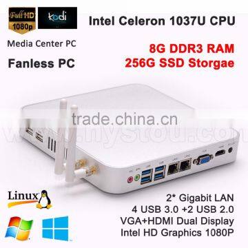 Best Desktop Computer Intel Celeron 1037U HTPC 1.8G Dual-core Four Threads 2M Cache1080P HTPC 4*USB3.0 2*USB2.0 2*LAN photo-6