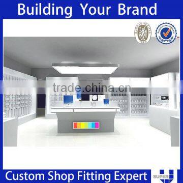 2016 Painted Wooden Upscale Unique Stylish Mobile Phone Shop Design