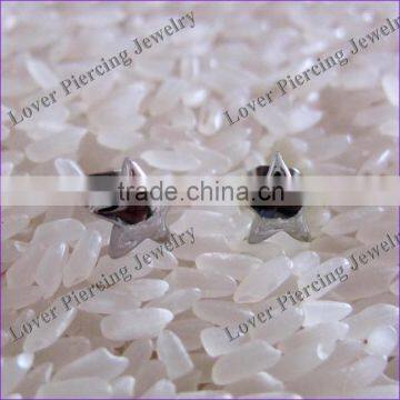 Wholesale Star Design High Polish Stainless Steel Ear Piercing Studs [ES-732]