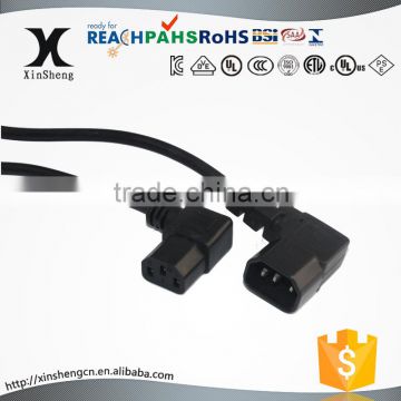 IEC standard power cord 90 degree powe plug