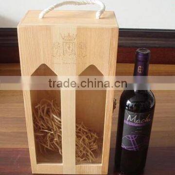 double bottles wooden wine packaging box