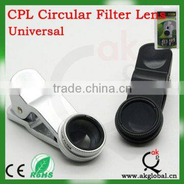 For smartphone 77mm universal Camera CPL Filter Lens