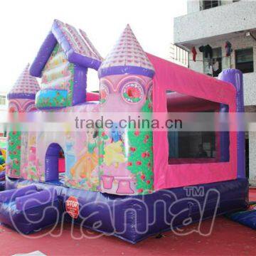 Pink Princess Inflatable Castle Bouncer Moonwalks