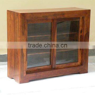 WOOD GLASS CABINET