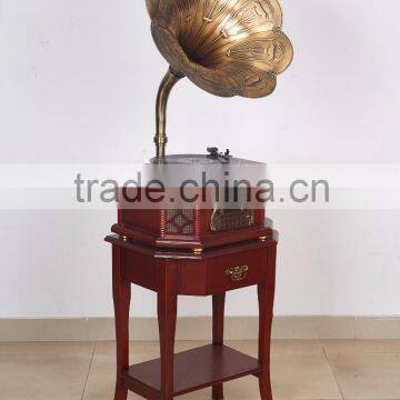 The Hotel With Antique Solid Wood Phonograph Have Bluetooth and USB Recording Machine photo-2