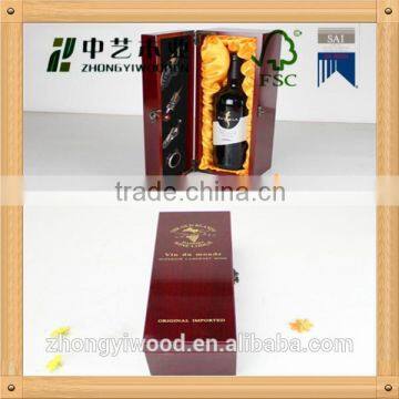 Trade Assurance FSC Unfinished Solid Pine Wood Natural Color Wine Box