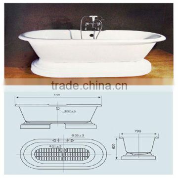 supplier sell Luxury cheap cast iron bath/flushbonading cast-iron tub