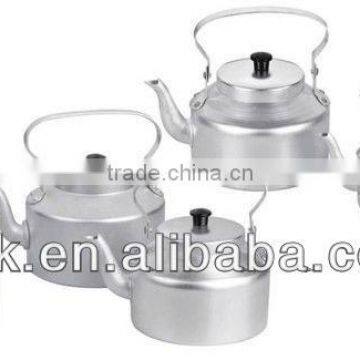 Aluminum tea kettle with washing white finish