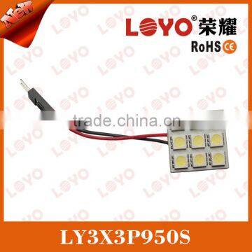 White car interior T10/BA9S/Festoon LED light lamp panel adapter 12V light led for car