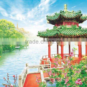 Chinese design traditional jiangnan scenery paper murals