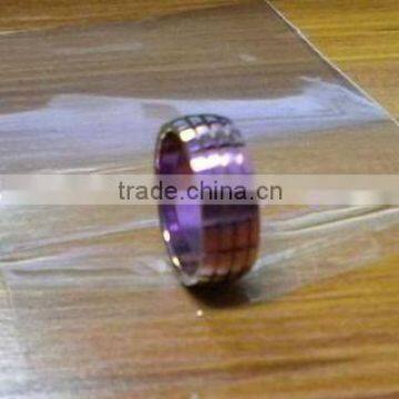 S35 NEW Design Purple Titanium Rings