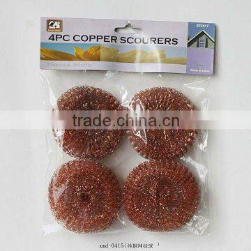 Copper mesh scourer pad