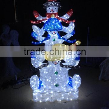 LED 2016 holiday time manufacturer lighted metal christmas snowman / led snowman motif lights