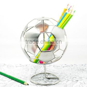 Handmade Stainless Football pen container/// Handmade metal craft