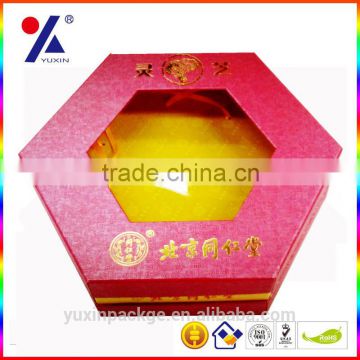 irregular paper box with pvc window gift paper box with blister food paper box