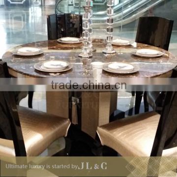 Wholesale New Tassels solid wood dining table round table on alibaba new design JT17-01-JL&C furniture