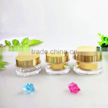 Plated cap and inner jar plastic cosmetic cream jars