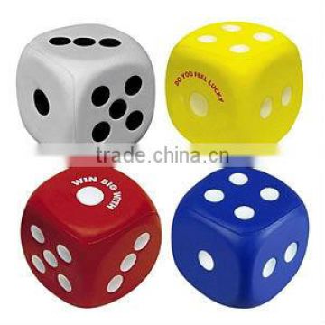 Promotional PU Anti Stress Dice anti-stress ball PU stress Dice