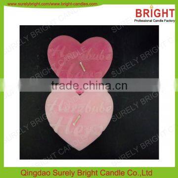 2016 Christmas Heart Shape Decorative Candle Craft Candle