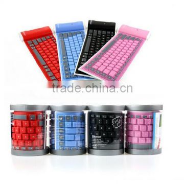 High quality Bluetooth Keyboard Silicone for Ipad/Colorful Flexible Keyboard Bluetooth /foldable Silicone Keyboard Bluetooth