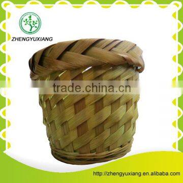 Eco-friendly green hign quality bamboo flower basket for wholesale