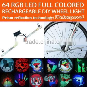 64 RGB LED FULL COLORED DIY WHEEL LIGHT