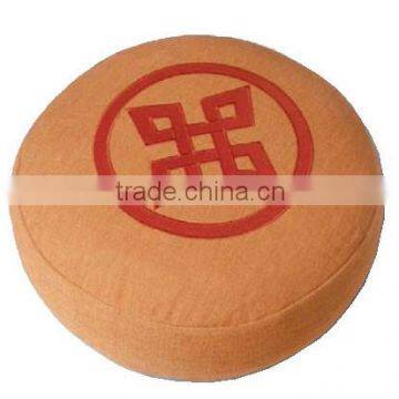 yoga round zafu cushion with Buck wheat filling high quality with shape pattern