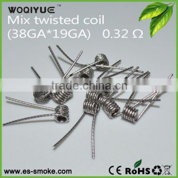 Prebuilt Fused Clapton Wire Flat Twisted Coil In Cheapest Price premade heating wires