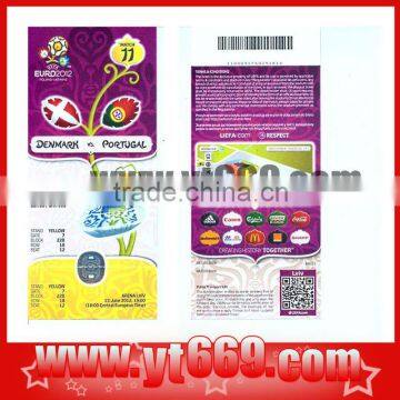 hot stamping hologram entrance ticket printing