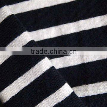 Cotton Stripe Single Jersey Knitted Textile Fabric