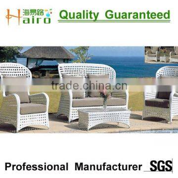 White Rattan Outdoor Furniture Table and 6 Chairs photo-3
