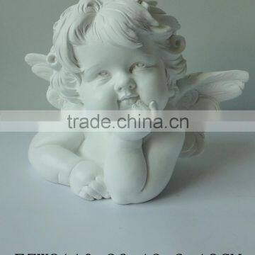 2016 wholesale new design elegant lovely resin angel baby for bed room decoration