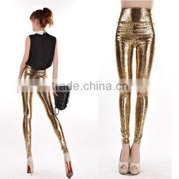 European And American Style Snake Print Sexy Clubwear High Waist Leggings For Women
