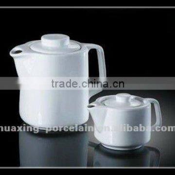 new style high quality durable super white porcelain cheap tea pots