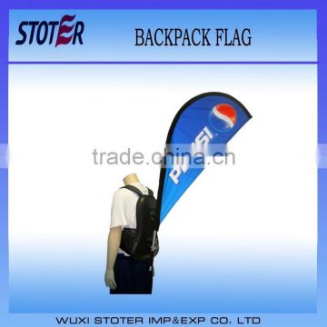 high quality backpack teardrop flag