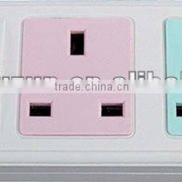 2 way British/UK extension socket 13A