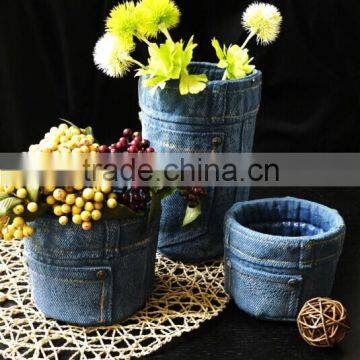 Jeans shap flower vase ceramics flower vase