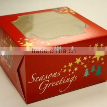 Christmas cake boxes with window