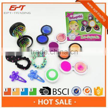 Fashion plastic makeup toy beauty hair stylelist kits for girl