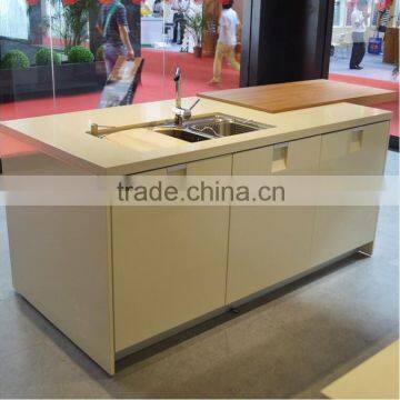 solid surface molded sink countertop/kitchen counter tops with vein quartz slab