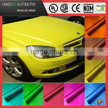 high quality 1.52*20m chrome matt ice car body vinyl wrap sticker car body wrap stretchable